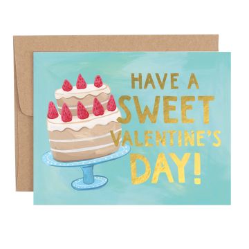 Sweet Valentine's Day Cake Greeting Card